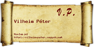 Vilheim Péter névjegykártya